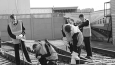 Практические занятия на учебном полигоне для подготовки бригадиров-путейцев. Фото предоставлено НКТТ им. Н.А. Лунина