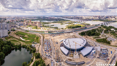Возле ЛДС еще предстоит построить более 600 метров дороги, оборудовать тротуары и места для партерного и обычного газона, укрепить откосы земляных сооружений и провести пусконаладочные и приемо-сдаточные работы. Фото: архив ИД «Советская сибирь»
