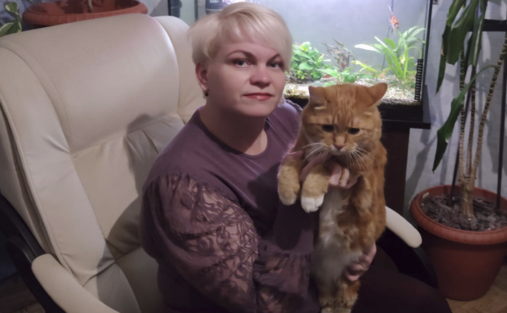 Ветврач Наталья Тарасова и ее пушистая любимица. Фото предоставлено Натальей Тарасовой