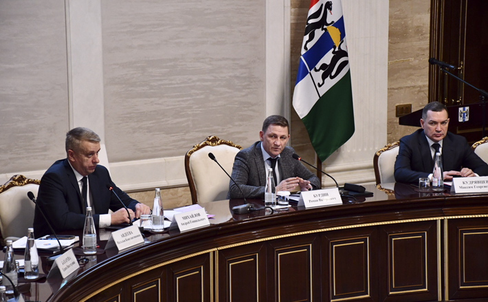 Роман Бурдин (в центре) отметил, что министерство регио­нальной политики совместно с Общественной палатой Новосибирской области готово оказывать всестороннюю методическую и программную поддержку в развитии форм участия населения в осуществлении местного самоуправления. Фото: пресс-служба правительства Новосибирской области