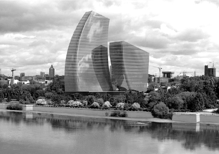 Макет будущего конгресс-центра на набережной.