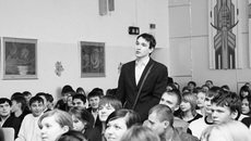 Автограф у космонавта.