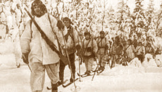 Отряд советской пехоты на территории Финляндии. 1939 г.