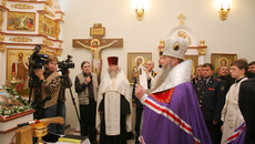 Церемония освящения часовни Георгия Победоносца.