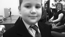 Самый юный участник акции Виталий Васильев из 1«Б».