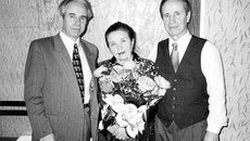 Мария Ильинична Юрганова с братьями-юристами Василием и Анатолием Солдатовыми.