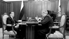 Дмитрий Медведев и Виктор Толоконский во время встречи в Кремле.