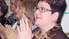 Наталья Ярославцева на концерте самодеятельных артистов.