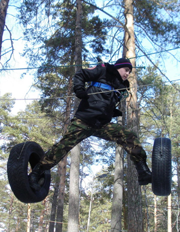 В экстрим-парке.