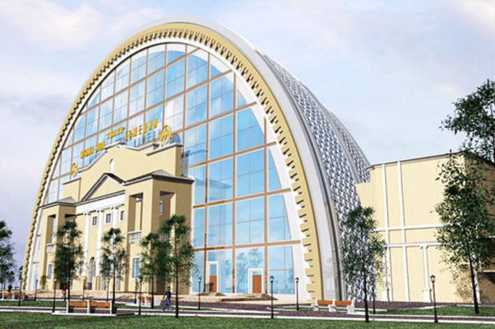 «Сибстройреконструкция» предложила оформить фасад театра зеркалами.