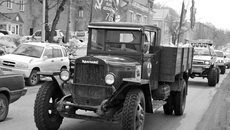 Основная машина автопробега — ЗИС-5В, принимавшая участие в боевых действиях на Дальнем Востоке.