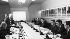 Встреча членов президиума СО РАН с министром связи и массовых коммуникаций РФ Игорем Щёголевым.