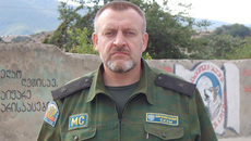 Генерал-майор Михаил Урасов в Южной Осетии. Август-2008.