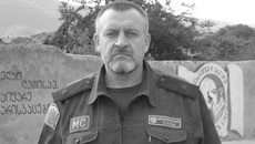 Генерал-майор Михаил Урасов в Южной Осетии. Август-2008.