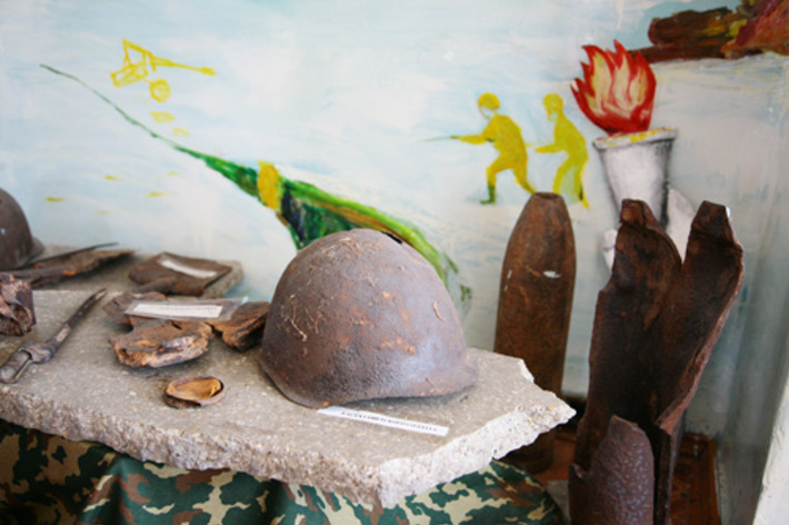 Экспонаты Великой Отечественной.