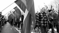 Выступления националистов не являются редкостью в Латвии. На снимке прошлогоднее шествие ветеранов латышского легиона SS.