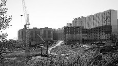 Строительство жилья на Горском жилмассиве Новосибирска. Фото Андрея БАУЛИНА.