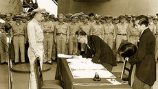 Подписание акта о безоговорочной капитуляции Японии. 1945 г.
