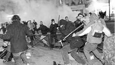 Во время беспорядков в городе Сент-Эньян.