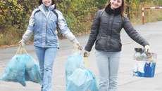 Заельцовский парк: уборка в разгаре.