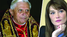 Бенедикт XVI против визита Карлы Бруни в Ватикан.