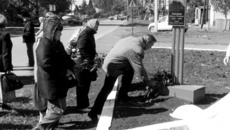 Открытие памятного знака в начале улицы Героя Советского Союза Михаила Петровича Панарина.