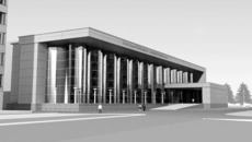 Вид будущей филармонии со стороны Красного проспекта.  будет выглядеть так.