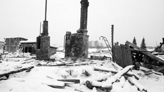 Недавно здесь был дом и люди жили в нем...
