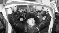 Несанкционированный митинг оппозиции.