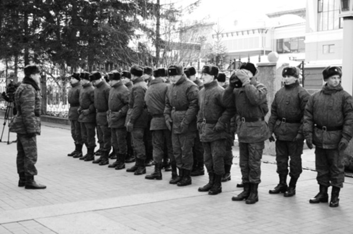 Ноябрь 2010 года. Проводы сибиряков в Президентский полк.
