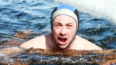 Пловец-экстремал, он же Дед Мороз.