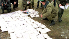 Партии афганского героина, задержанные на российской границе.