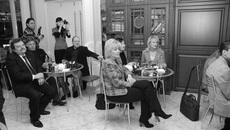 Во время встречи в бар-студии ГТРК «Новосибирск».