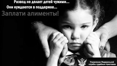 За прошлый год Службой судебных приставов Новосибирской области возбуждено 960 уголовных дел по взысканию алиментов. Агитационный плакат Управления ФССП России.