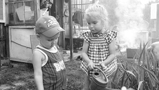 Неправильно ты, Никитушка,  цветы поливаешь. Фото прислала семья ШУЛЯК.