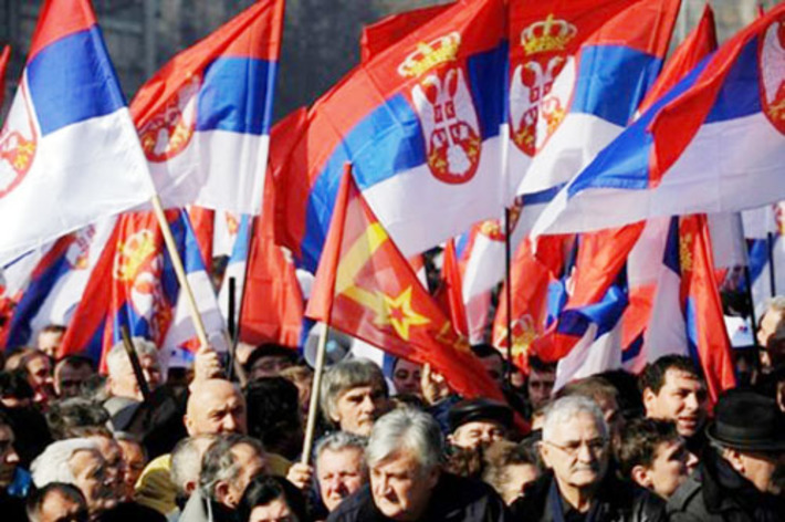 Демонстрация оппозиции в Белграде. Фото с www.sannews.com.ru