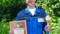 Победитель конкурса Александр Сидорский.  Фото Сергея ПЕРМИНА