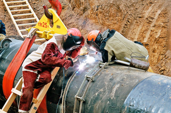 Строительство газопровода. Фото представлено ОАО «Газпром»