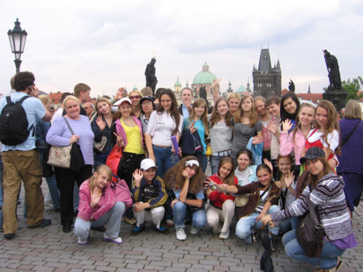 «Кантилена» на гастролях. 2008 год. Фото из архива детского камерного хора «Кантилена»