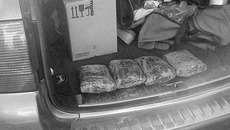 Та самая задержанная партия наркотиков, перевозимая в багажнике автомобиля.