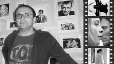 Андрей Звягинцев в «Победе» на фоне галереи звёзд. Новосибирск был и остаётся местом, где каждый новый фильм всемирно известного режиссёра начинает свой путь к зрителю. Фото Татьяны ШИПИЛОВОЙ