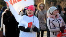 На площади в тот день было много молодёжи. Фото Павла КОМАРОВА