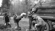 На субботнике в дендропарке 23 апреля 2011 года. Фото Михаила ПЕРМИНА