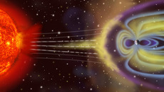 Влияние солнечных ветров на нашу планету. Иллюстрация www.sec.gsfc.nasa.dov
