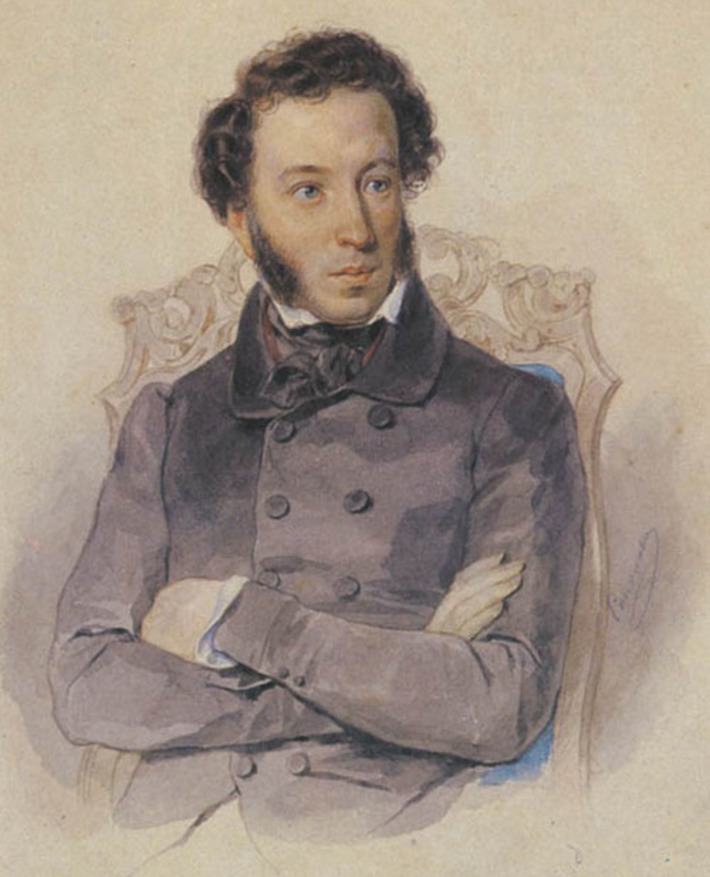 П.Ф.Соколов - Акварель-А.С.Пушкин 1836 г.  Фото с сайта www.museum.ru