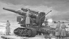 Советская гаубица  калибра 203 мм.