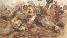 Художник рисовал, когда шел бой, слышался грохот разрывающихся снарядов, и не знал — будет ли он жив через минуту… Рисунки Павла БОГОМОЛОВА