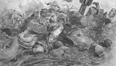 Художник рисовал, когда шел бой, слышался грохот разрывающихся снарядов, и не знал — будет ли он жив через минуту… Рисунки Павла БОГОМОЛОВА