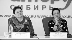 Татьяна Дедигурова и Любовь Куделя на пресс-конференции. Фото Екатерины КАЛИНЕВОЙ