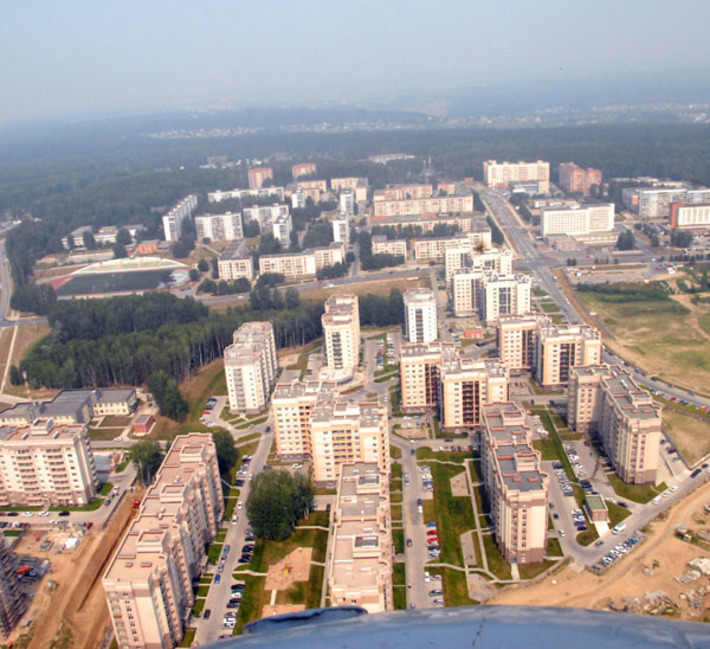 Кольцово с высоты птичьего полета. Строительство нового предприятия поможет развитию наукограда и всего региона. Фото Михаила ПЕРМИНА